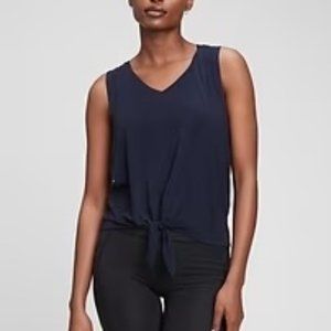 NWT GapFit Breathe Relaxed Fit V-Neck Tank Top : Navy : Small